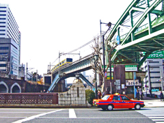 中山道を歩く　⑨神田川を跨ぐJR総武線の鉄橋