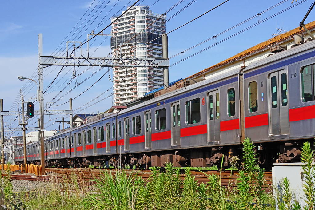 相鉄 電車往来　⑩サイドビューとタワマン Ⅱ