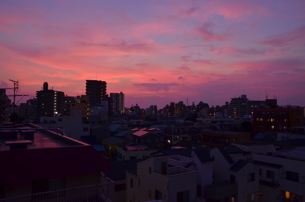 下町の夕焼け