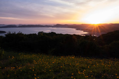 下津井に沈む夕陽