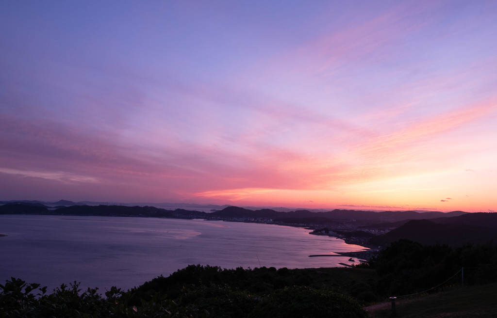 下津井夕焼けのコントラスト