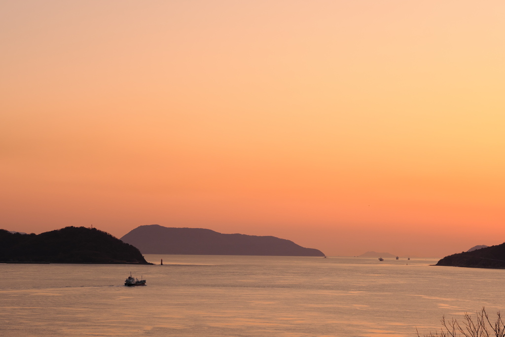 日没後はゆっくりと