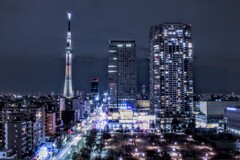 四ツ目通りからのスカイツリー