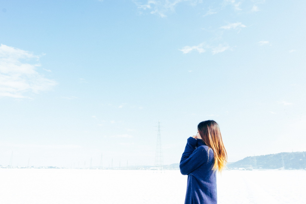 雪と青空と