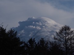 富士山は雲の中