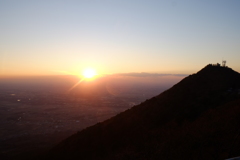 筑波山から　日没