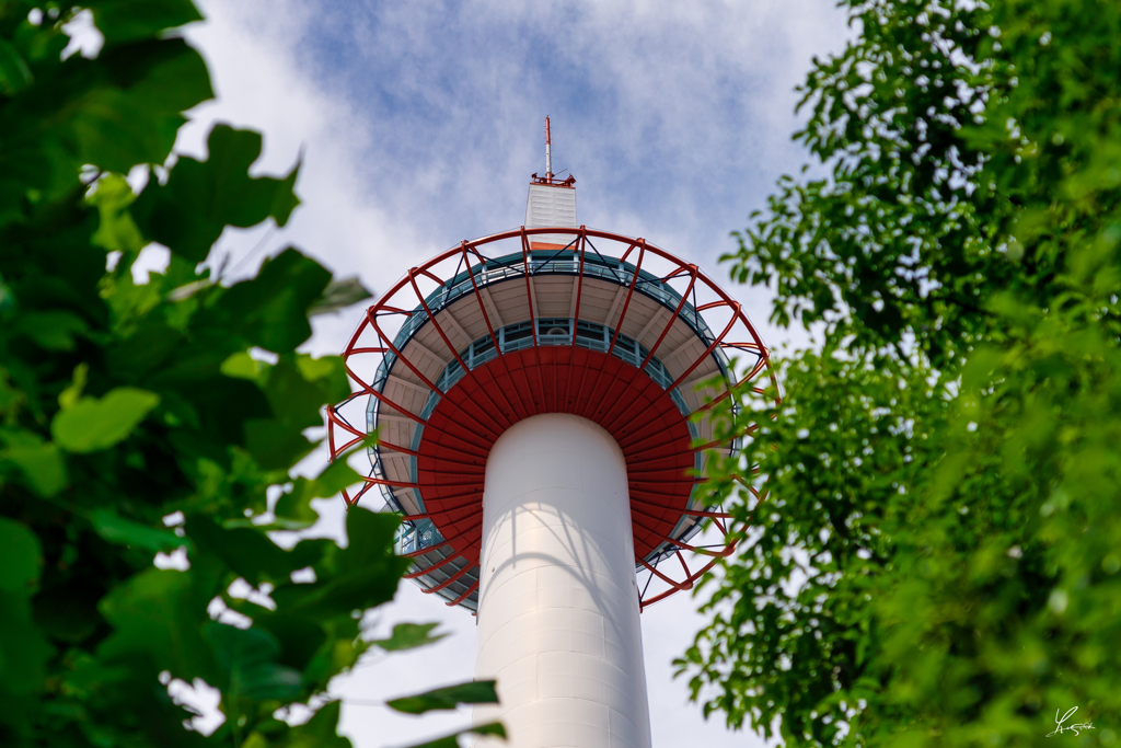 暑い京都の空