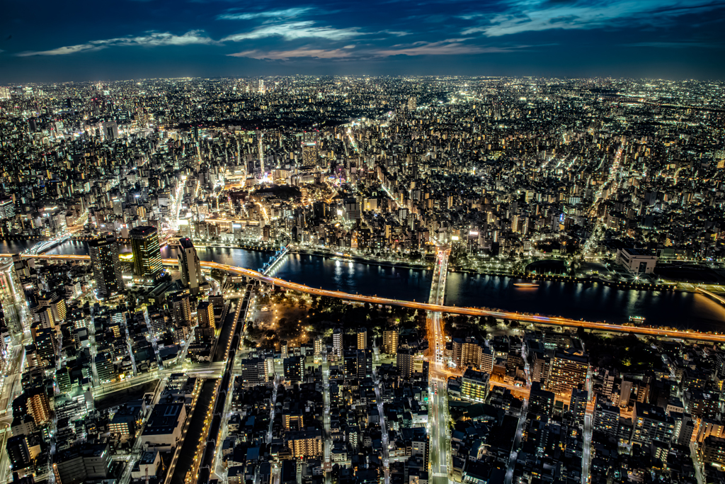 東京スカイツリーからの夜景