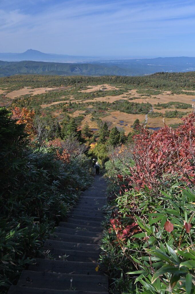 上毛無岱から岩木山を望む