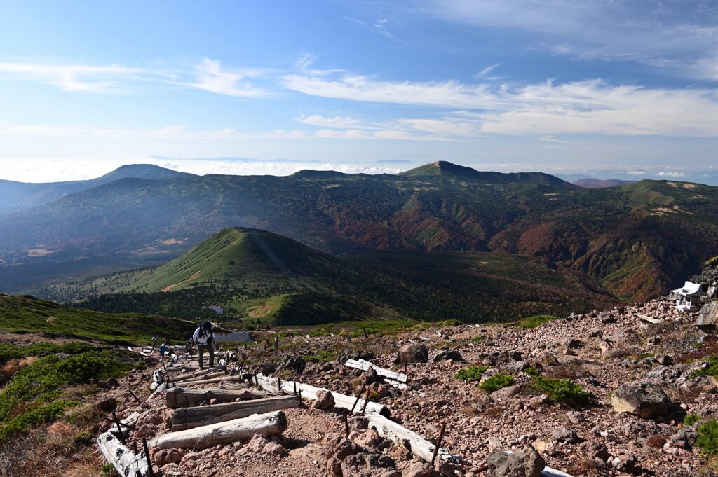 大岳登山道から南八幸田を望む