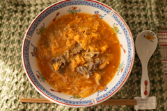 牛肉ともやしの韓国風雑炊