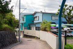 海岸沿いの街並み