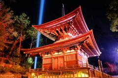 冷え込む夜と照らされる石山寺１