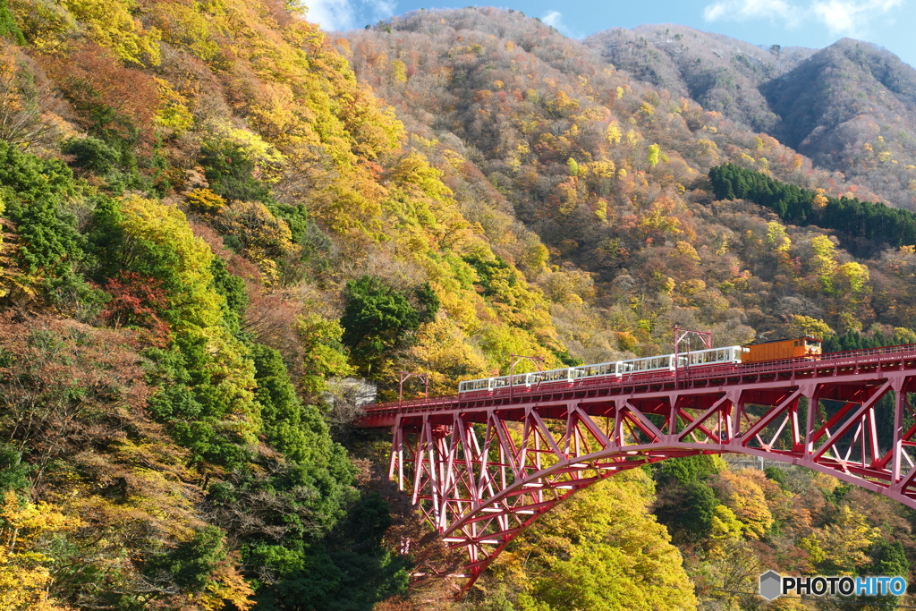 宇奈月温泉街の紅葉2024-1