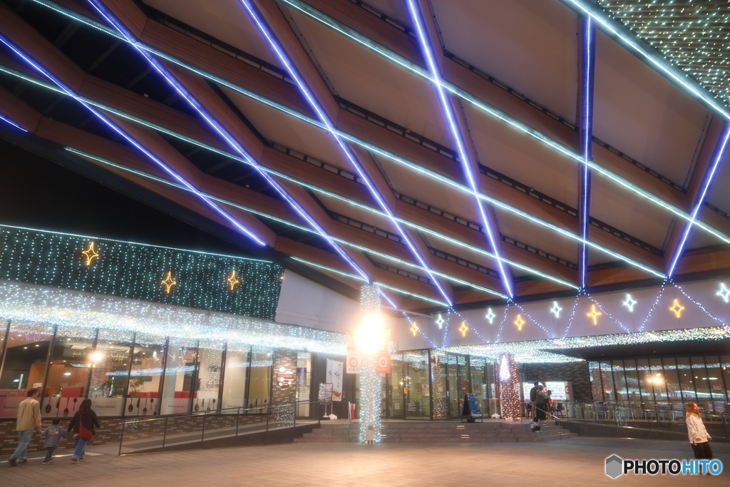 道の駅都城NIQLLのイルミネーションを見にくる７