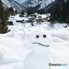 多少暖かくなっても雪はしっかり残った集落６