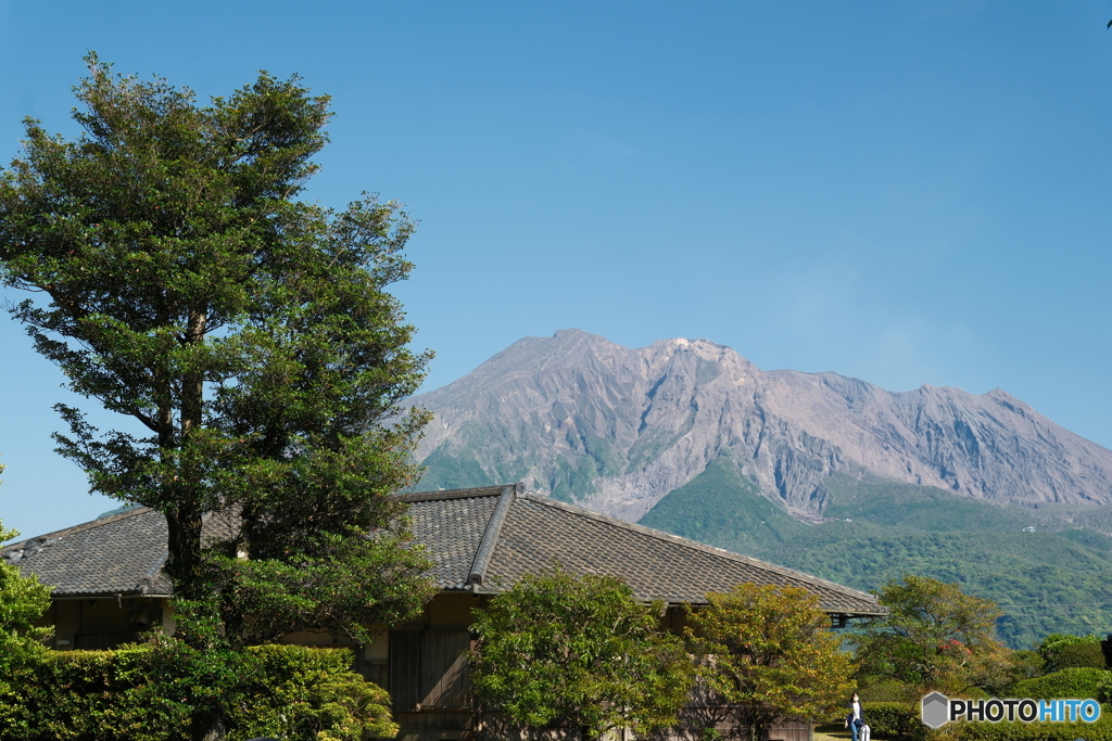 仙巌園も桜島が見えるスポット２