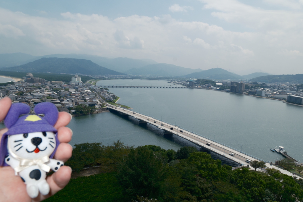 唐津城の天守閣から見た景色2