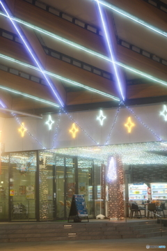 道の駅都城NIQLLのイルミネーションを見にくる５