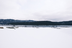 ３年ぶり、雪の中の余呉湖１周散策７