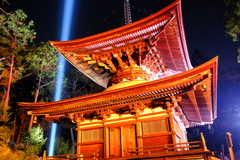 冷え込む夜と照らされる石山寺３