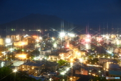 桜島と夜景２