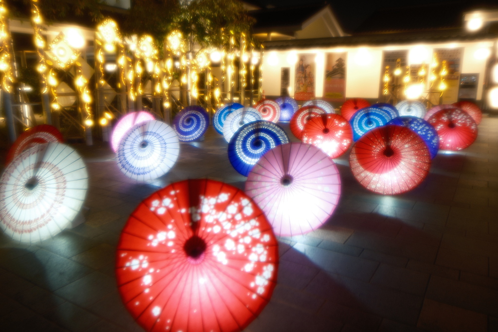 夜の熊本城前3