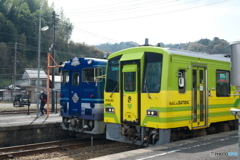 島根県桜巡り２日目、木次駅にて２