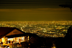 六甲山から眺めた夜景。