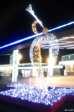 道の駅都城NIQLLのイルミネーションを見にくる６