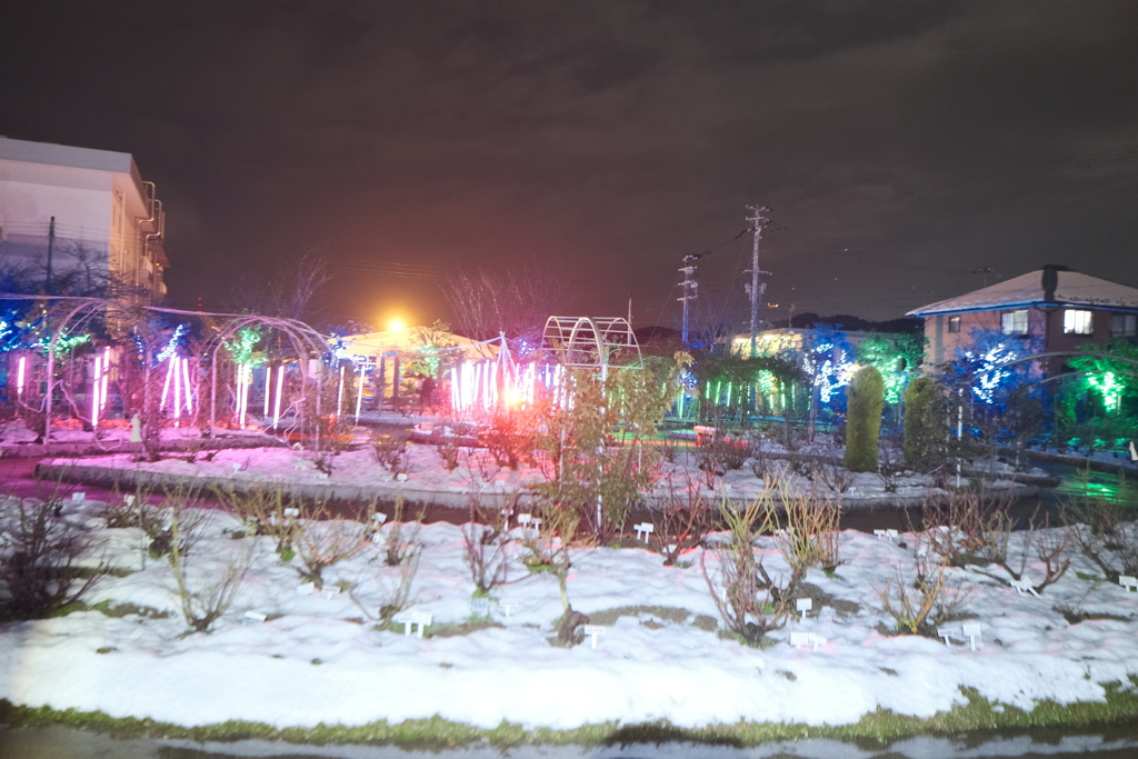 綾部夢ライト、何気に初めての夜の綾部市５