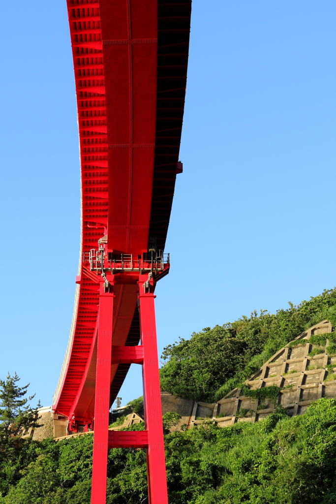 米山大橋を下から