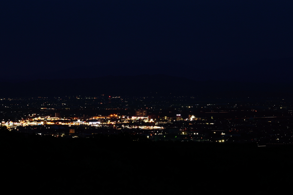 キャンプ場からの夜景