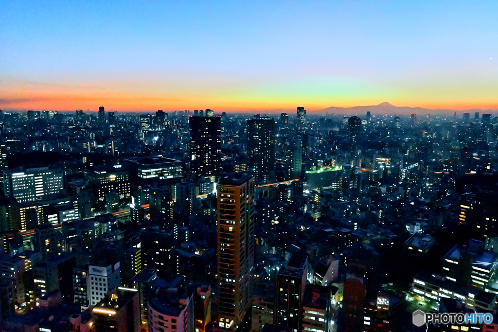 東京タワーからの夕景