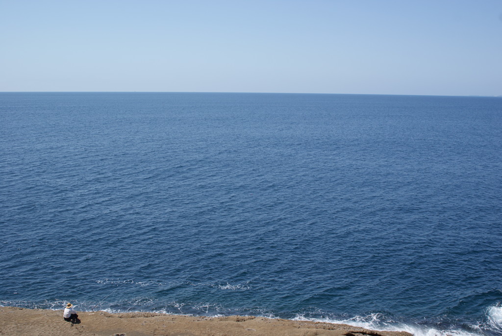 大海原に向かって