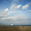 防波堤と空