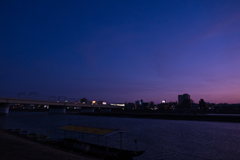 夕方の多摩川