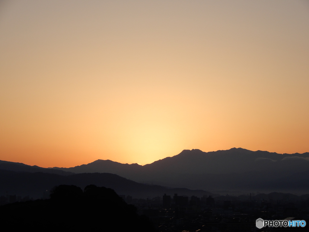 石鎚山　日の出前