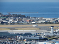 朝のウォーキング　山頂より　離陸