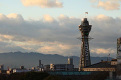 夕暮れの通天閣