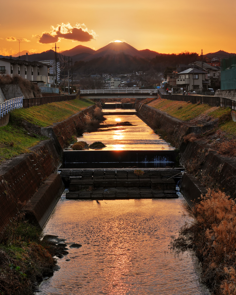 ダイヤモンド富士(稲荷橋)　20260110