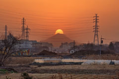 ダイヤモンド富士(富士見橋)　20250119