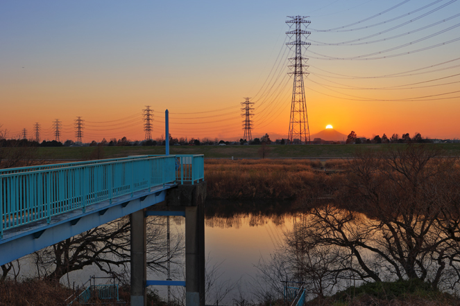 ダイヤモンド富士(深井新田)　20251229