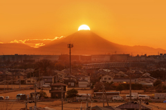 ダイヤモンド富士(永田公園)　20251216