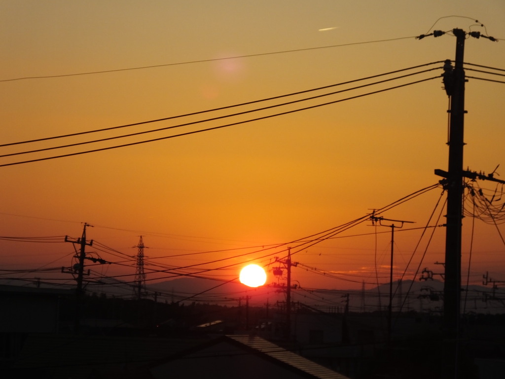 夕日