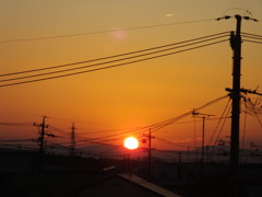 夕日