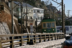 雪と江ノ電（10年前の2月）
