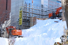 雪像作り1