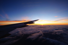 北海道旅行_機上の雲海