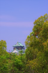 新緑と大阪城